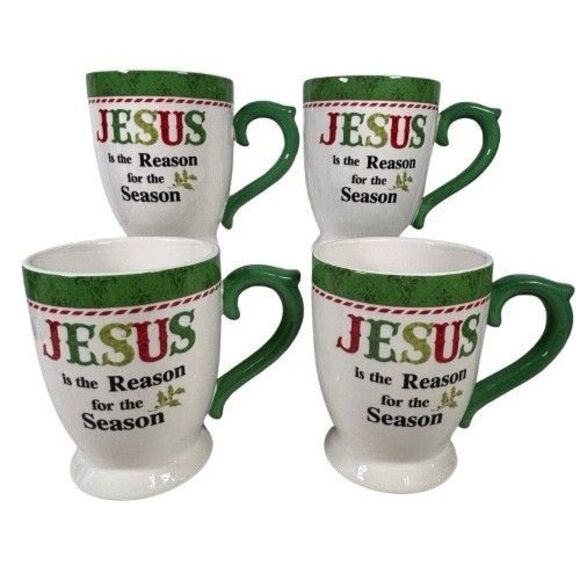 Jesus is The Reason for the Season Jumbo Coffee Tea Mug Cracker Barrel Christmas - Picture 1 of 11